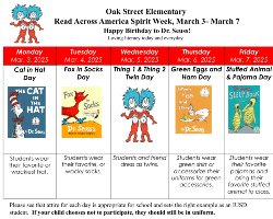 Read Across America - Spirit Week